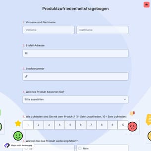 Produktzufriedenheitsfragebogen