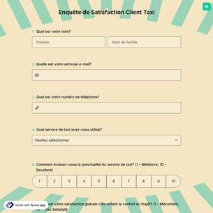 Enquête de Satisfaction Client Taxi