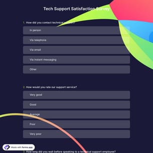 Tech Support Satisfaction Survey 
