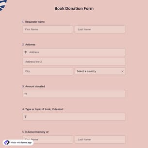 Book Donation Form