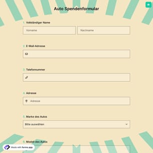 Auto Spendenformular