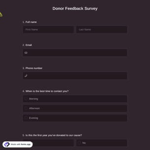 Donor Feedback Survey 