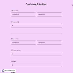 Fundraiser Order Form