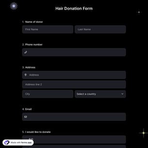 Hair Donation Form 