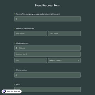 Event Proposal Form