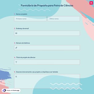 Formulário de Proposta para Feira de Ciências