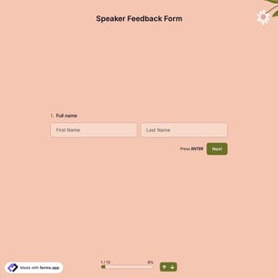 Speaker Feedback Form