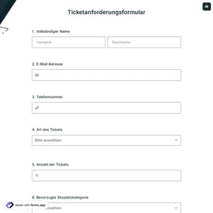Ticketanforderungsformular