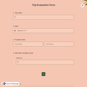 Trip Evaluation Form