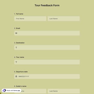 Tour Feedback Form