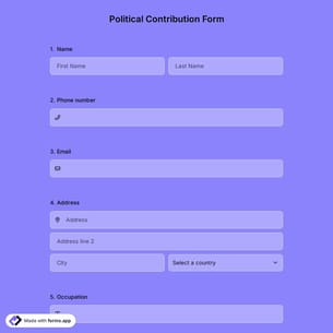 Political Contribution Form