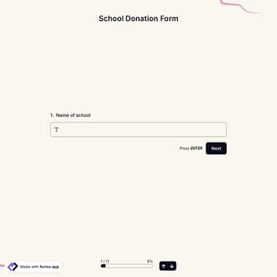 School Donation Form