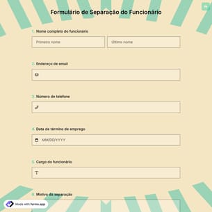 Formulário de Separação do Funcionário
