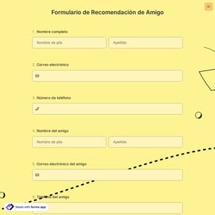 Formulario de Recomendación de Amigo