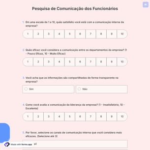 Pesquisa de Comunicação dos Funcionários