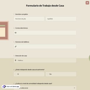 Formulario de Trabajo desde Casa