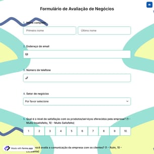 Formulário de Avaliação de Negócios
