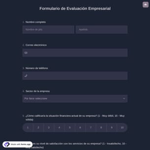 Formulario de Evaluación Empresarial