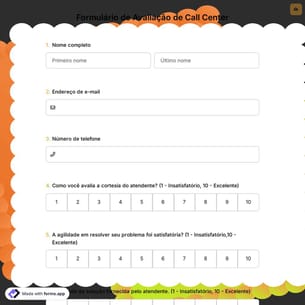 Formulário de Avaliação de Call Center