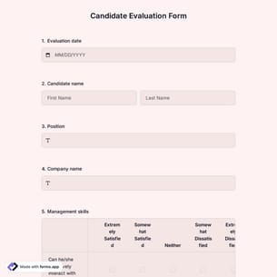 Candidate Evaluation Form 