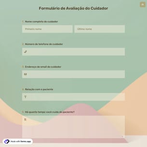 Formulário de Avaliação do Cuidador