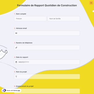 Formulaire de Rapport Quotidien de Construction
