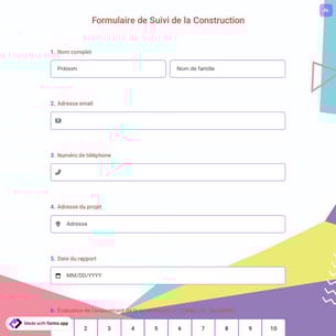 Formulaire de Suivi de la Construction