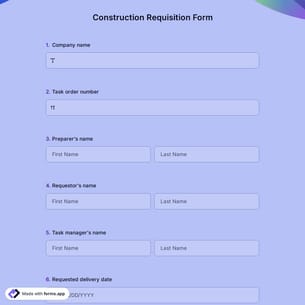 Construction Requisition Form