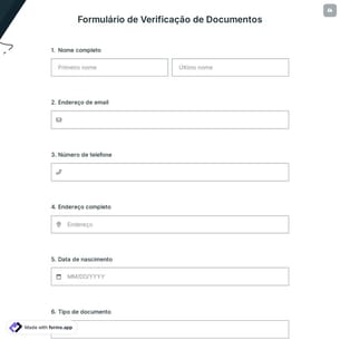 Formulário de Verificação de Documentos