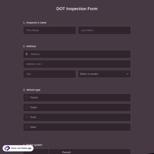 DOT Inspection Form 