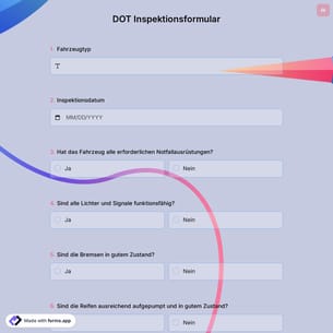 DOT Inspektionsformular