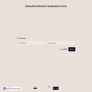 Executive Director Evaluation Form