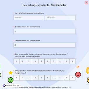 Bewertungsformular für Seminarleiter