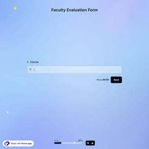 Faculty Evaluation Form