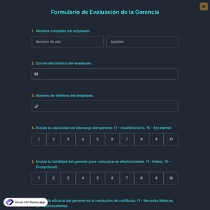 Formulario de Evaluación de la Gerencia