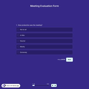 Meeting Evaluation Form