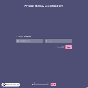 Physical Therapy Evaluation Form
