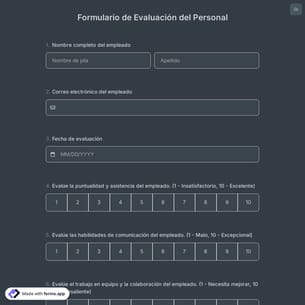 Formulario de Evaluación del Personal