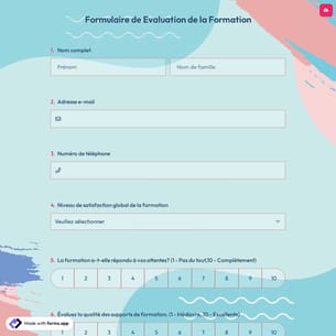 Formulaire de Evaluation de la Formation