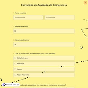 Formulário de Avaliação de Treinamento