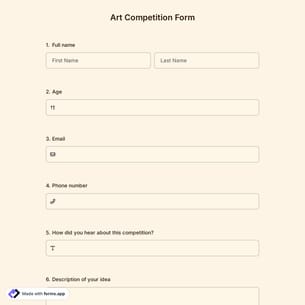 Art Competition Form