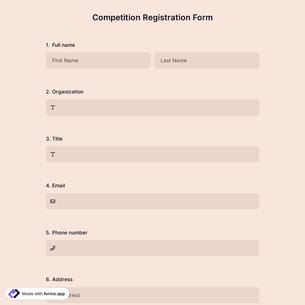 Competition Registration Form