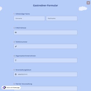 Gastredner-Formular