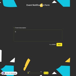 Event Notification Form