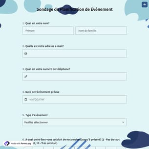 Sondage de Planification de Événement