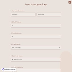 Event Planungsumfrage