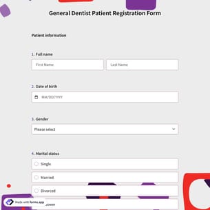General Dentist Patient Registration Form