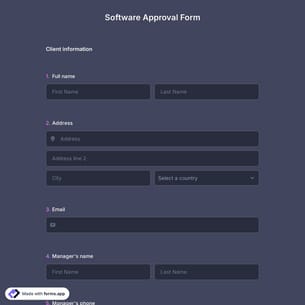 Software Approval Form 