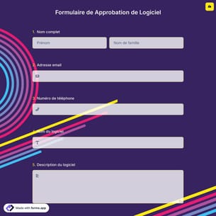 Formulaire de Approbation de Logiciel