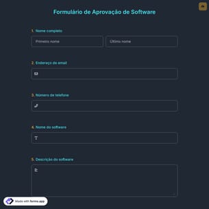 Formulário de Aprovação de Software